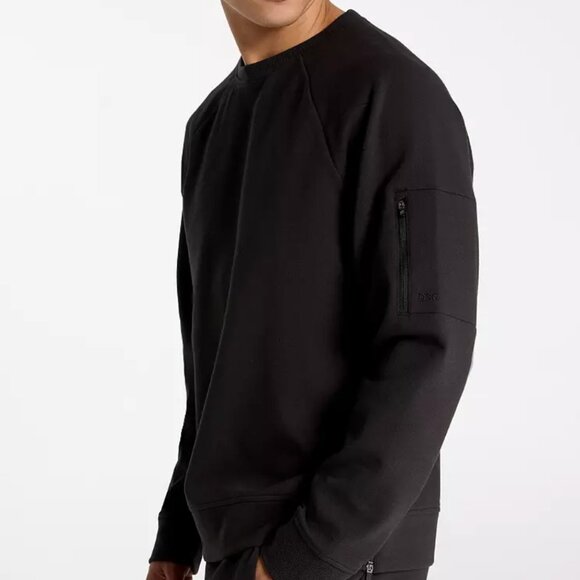 DSG Men's Sport Fleece Crewneck, Pure Black, Medium, NWT - Picture 4 of 5
